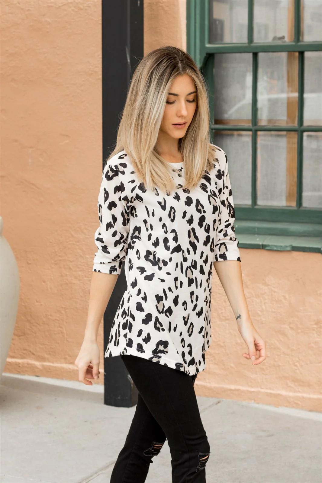 The Beth Top -3/4 Sleeve | Tickled Teal LLC