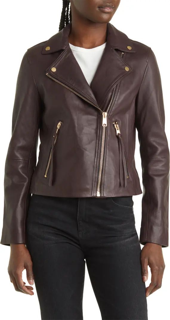 AllSaints Dalby Leather Moto Jacket | Nordstrom | Nordstrom