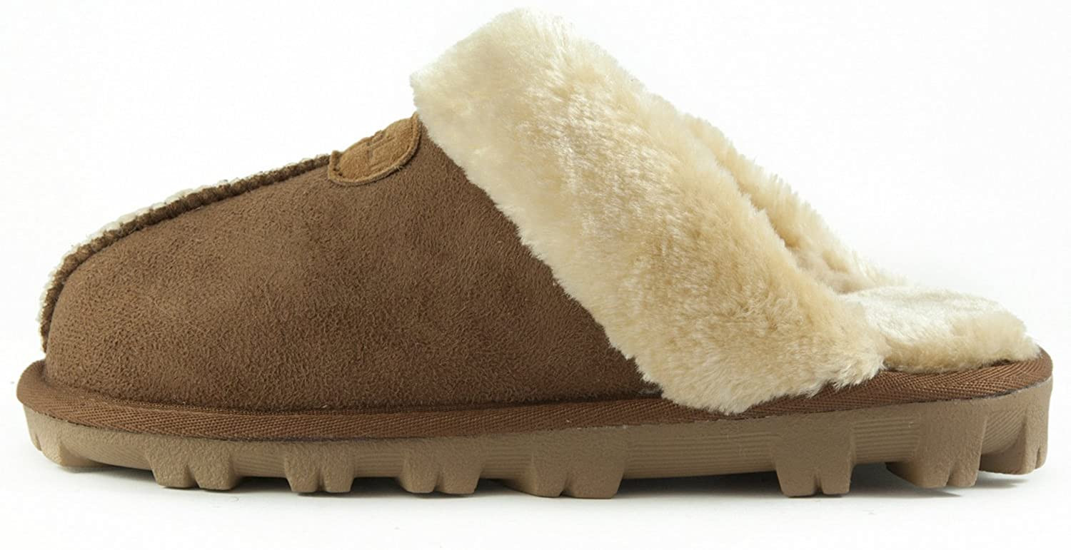 CLPP'LI Womens Slip on Faux Fur Warm Winter Mules Fluffy Suede Comfy Slippers | Amazon (US)