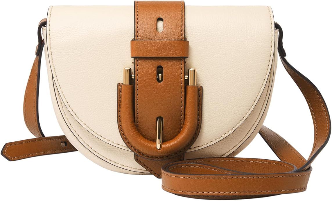 Fossil Women's Harwell Leather Small Flap Crossbody Purse Handbag for Women | Amazon (US)