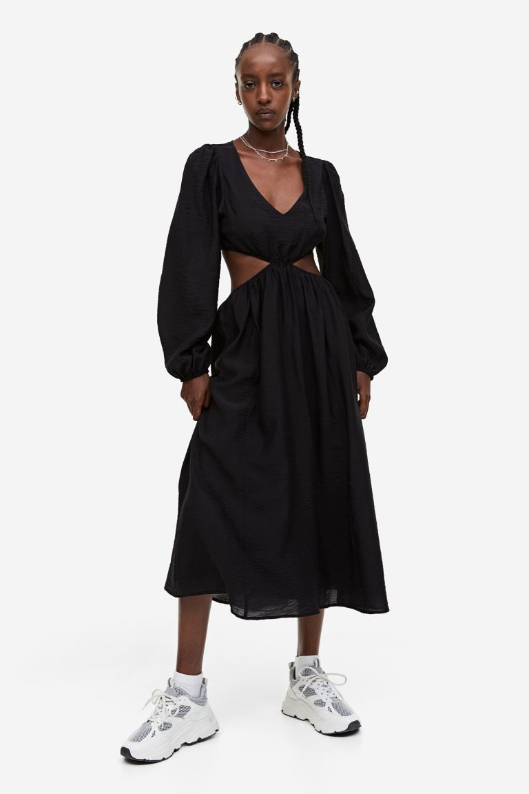 Balloon-sleeved Cut-out Dress | H&M (US + CA)
