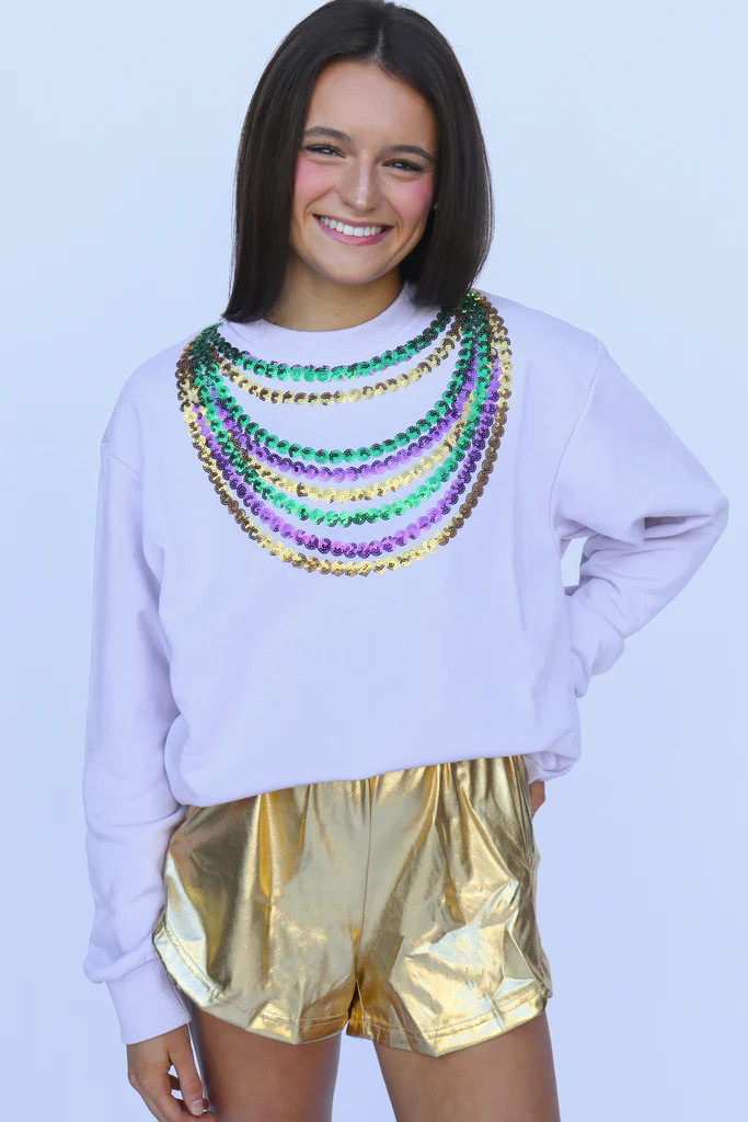 Beads Lavender Sweatshirt | Belle Cher