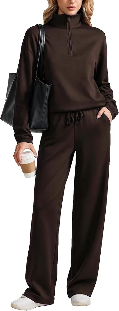 PINSPARK 2 Piece Sets for Women Half Zip Lounge Sets Tracksuit Fall 2026 | Amazon (US)