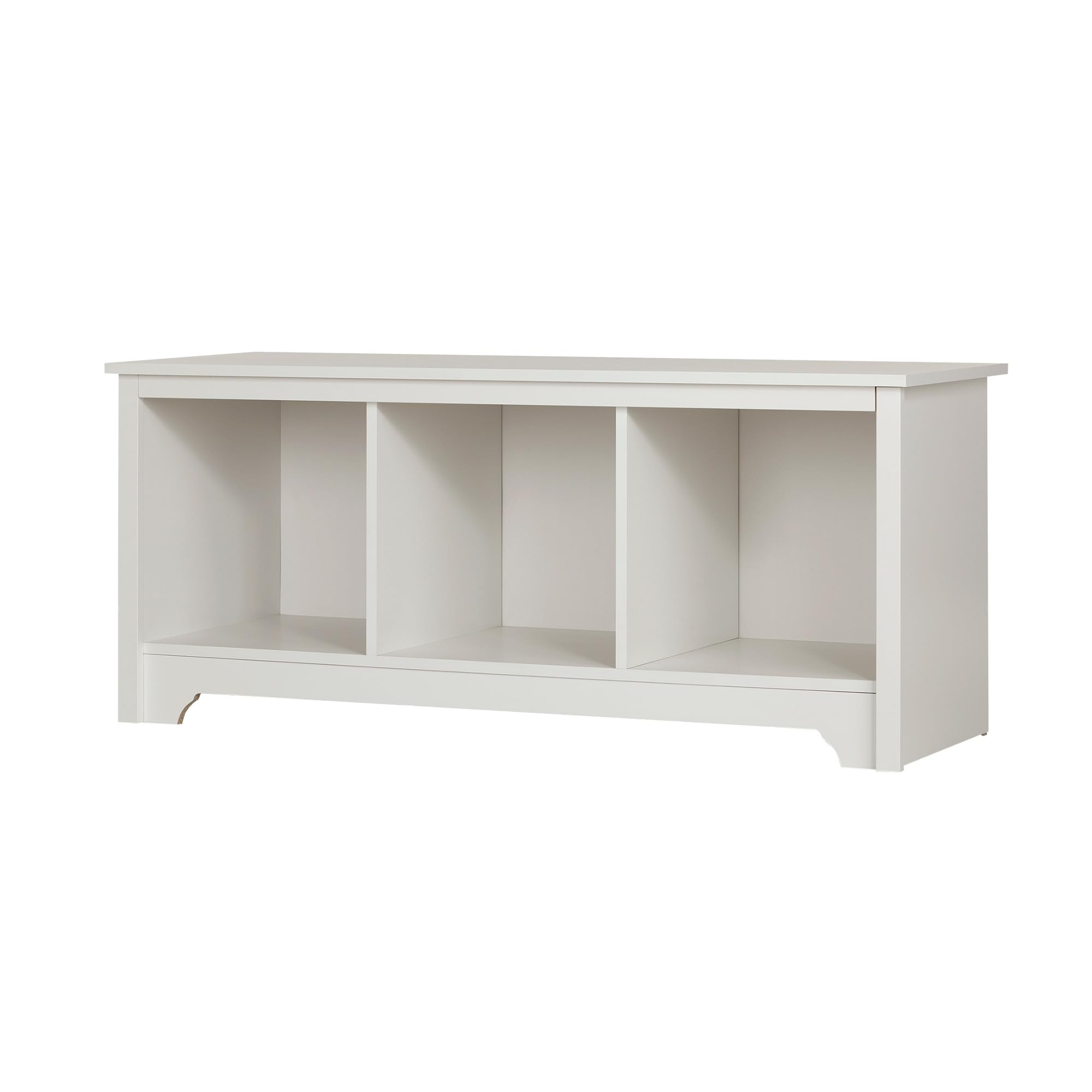 South Shore Vito Cubby Storage Bench Pure White | Amazon (US)