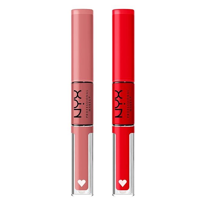 NYX PROFESSIONAL MAKEUP Shine Loud, Long-Lasting Liquid Lipstick with Clear Lip Gloss - Pack of 2... | Amazon (US)