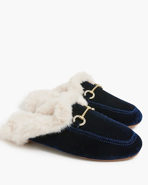 Cable-knit scuff slippers | J.Crew Factory
