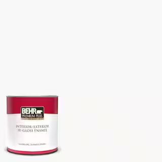 1 qt. Ultra Pure White Hi-Gloss Enamel Interior/Exterior Paint | The Home Depot