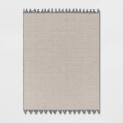 Herringbone Outdoor Rug Ivory/Cashmere Gray - Threshold™ designed with Studio McGee | Target