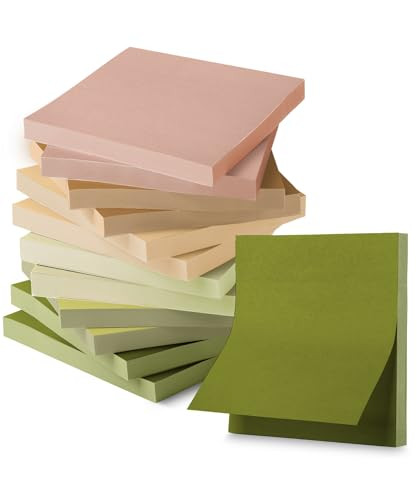 Mr. Pen- Sticky Notes, 3\u201dx3\u201d, 12 Pads, 600 Sheets, Dark and Earthy Colors | Amazon (US)