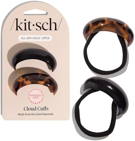 Kitsch Medium Hair Cuffs for Braids & Ponytails - Sleek Hair Ties No Damage for Women | Recycled ... | Amazon (US)