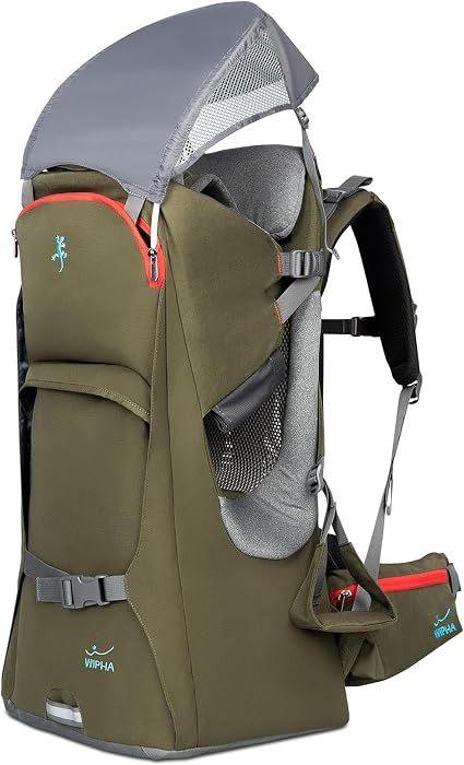 WIPHA Baby Backpack Carrier, Ergonomic Child Carrier Hiking with Sun Canopy, Safe Toddler Hiking ... | Amazon (US)