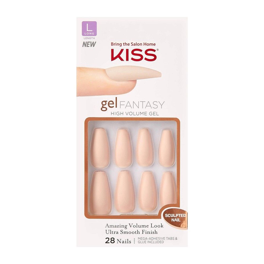 Kiss Gel Fantasy Sculpted False Nails - 4 The Cause - 28ct | Target