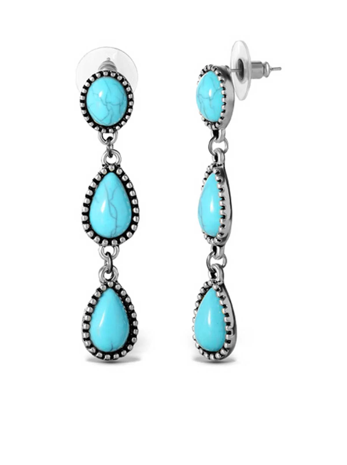 Three Stone Drop Earrings | Jessica Simpson E Commerce
