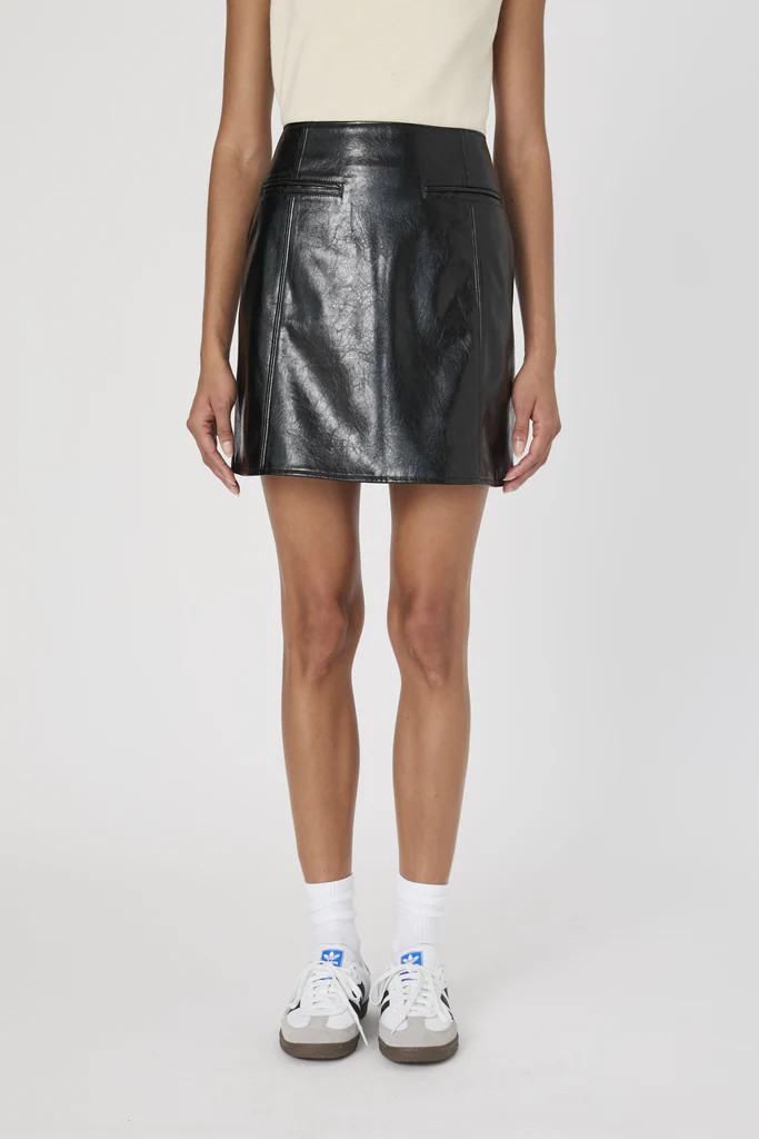 Emmet Vegan Leather Mini Skirt | French Connection (US)