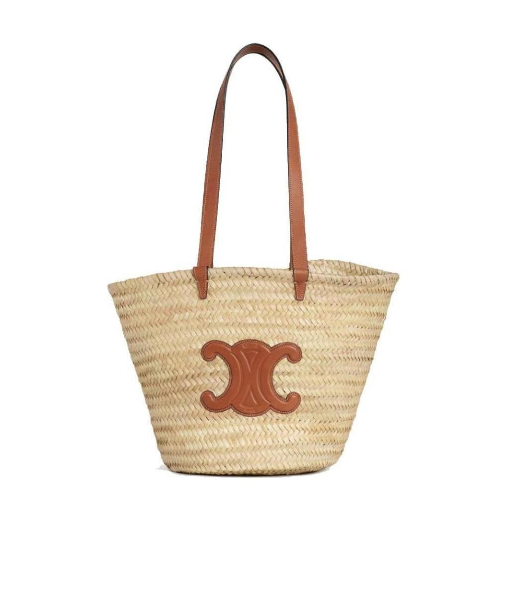 MEDIUM CELINE CLASSIC PANIER IN palm leaves and Calfskin | Senser US