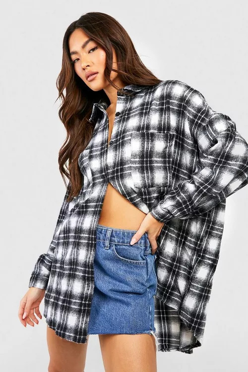 Oversized Flannel Shirt | Boohoo.com (US & CA)