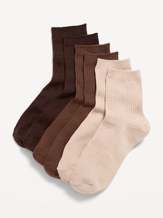 Novelty Quarter Crew Socks 3-Pack for Women | Old Navy (US)