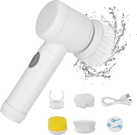 ZaneForest Electric Spin Scrubber , Electric Cleaning Brush with 3 Brush Heads,Bathroom Rechargea... | Amazon (US)
