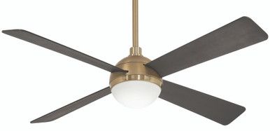 Orb Ceiling Fan, 1-Light, LED, 4-Blade, Brushed Carbon, 54"W (F623L-BBR/SBR HK0V) | Lighting Reimagined