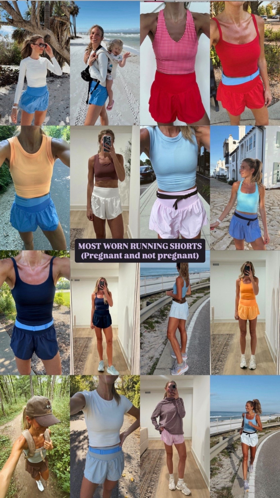 One of my favorite running shorts! I love that I don’t need to size up for the bump because they are PLENTY stretchy 
I wear my usual mediumm



Fp movement 