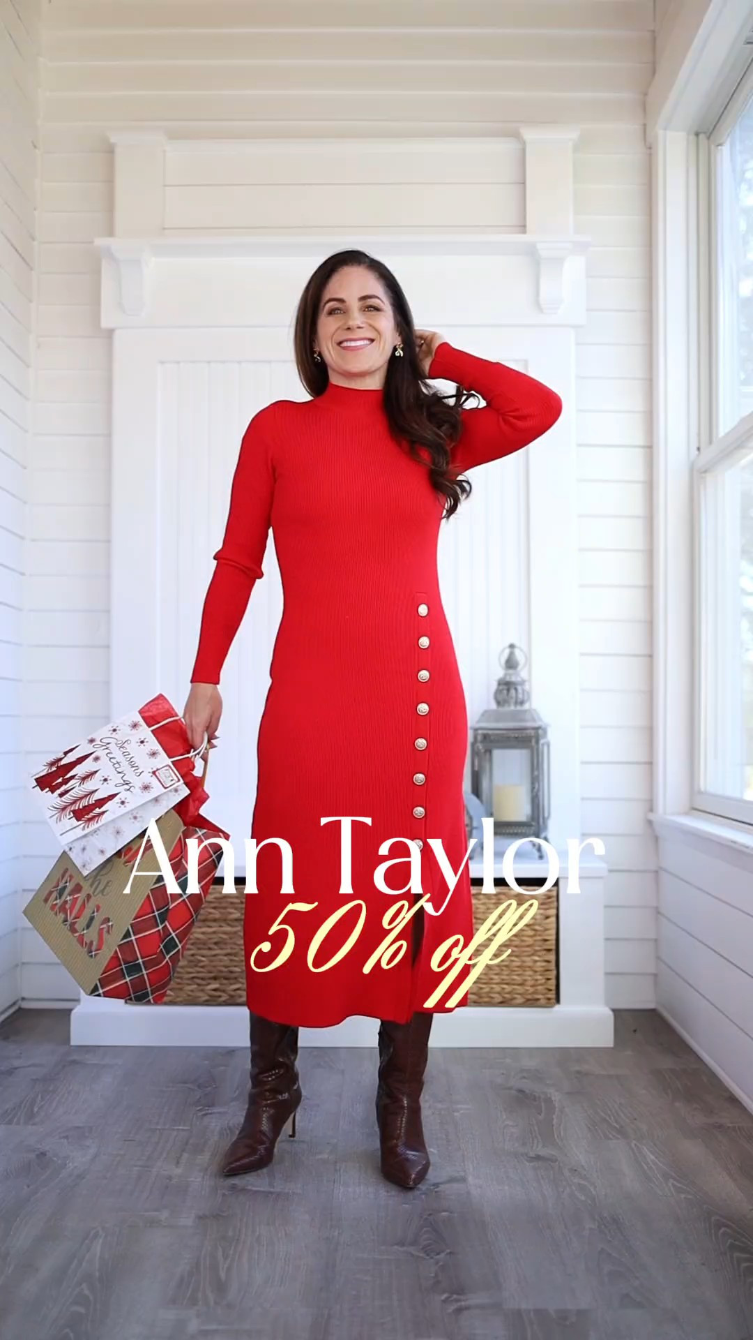 Ann Taylor holiday-ready outfits 50% off 11/30-12/1 (online only) + free shipping. Linking what I'm wearing this season AND what's in my cart. This red knit dress is amazing on camera. I wear it a lot for TV hosting work. Wearing the XSP in all styles. petite-friendly workwear | holiday outfits | red dress | pleated midi skirt | statement sweater |cyber week

#LTKCyberWeek #LTKPetite #LTKSaleAlert