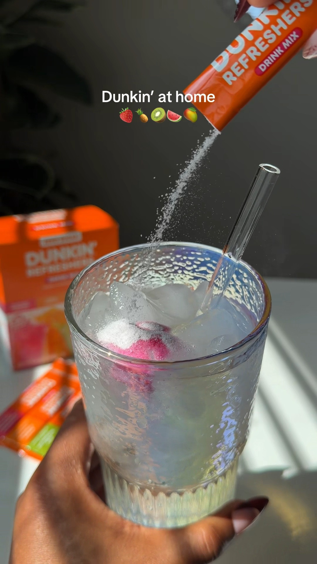 So yummy and energizing 🍓🥭🍋‍🟩 #dunkinrefreshers #dunkin #energydrink 

#LTKmorningroutine #LTKSaleAlert