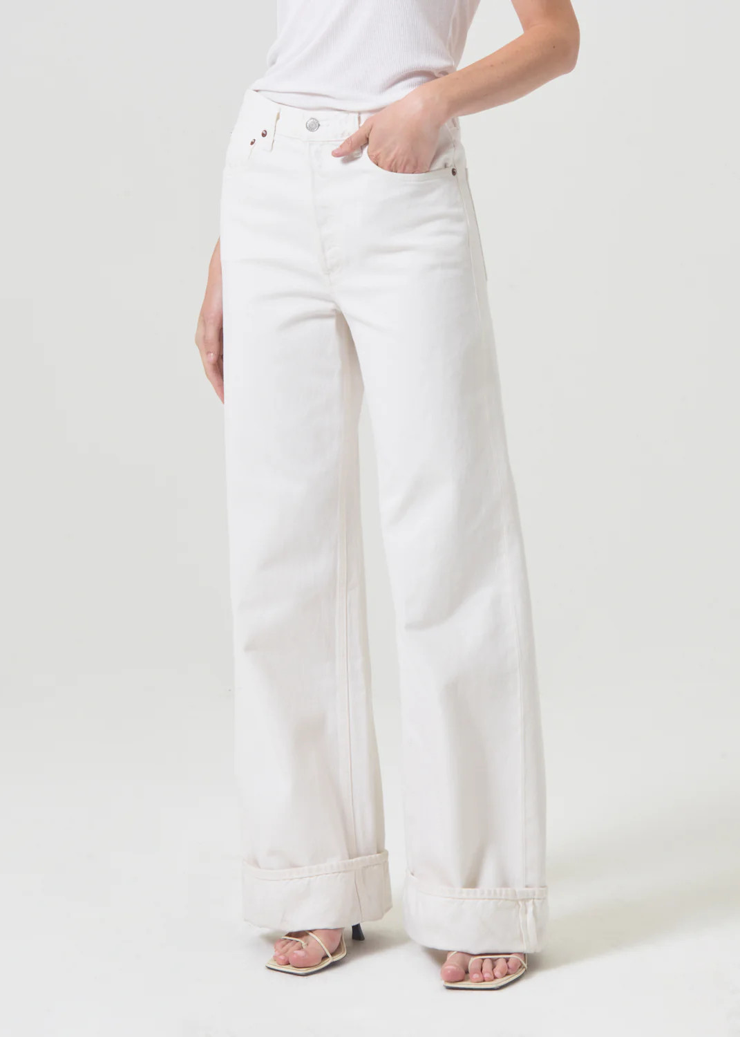 Dame High Rise Wide Leg in Fortune Cookie | AGOLDE