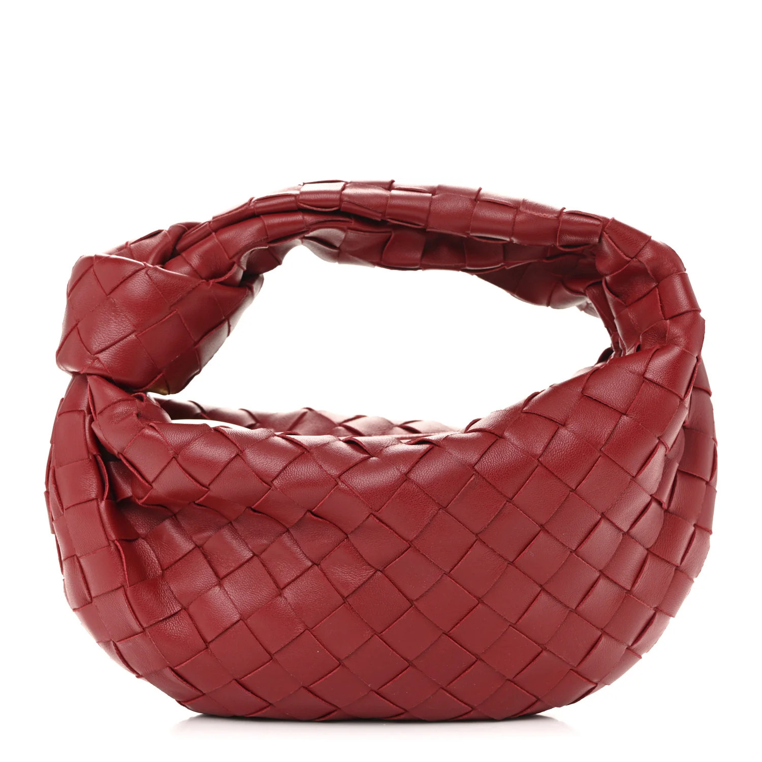 Nappa Intrecciato Mini Jodie Dark Red | FASHIONPHILE (US)