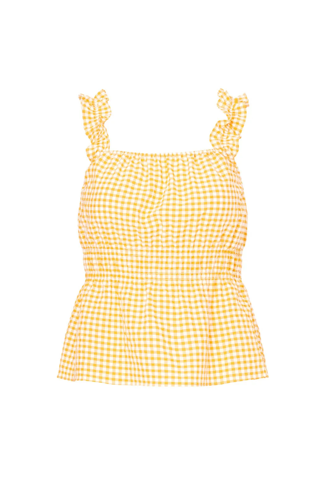 Yellow Gingham Top | Rent the Runway