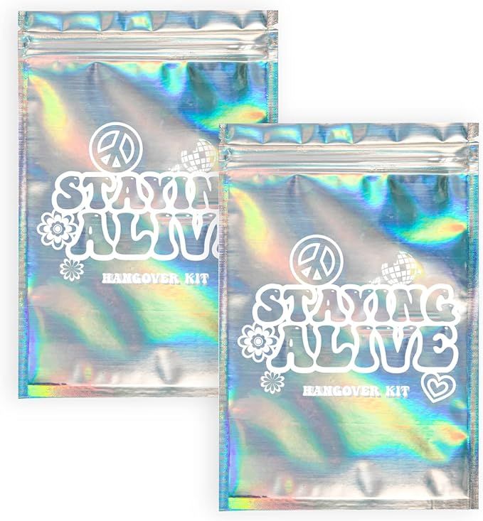 Stayin' Alive Bachelorette Party Hangover Kits {10 Pack} | Last Disco Hangover Kit Bags | Bachelo... | Amazon (US)