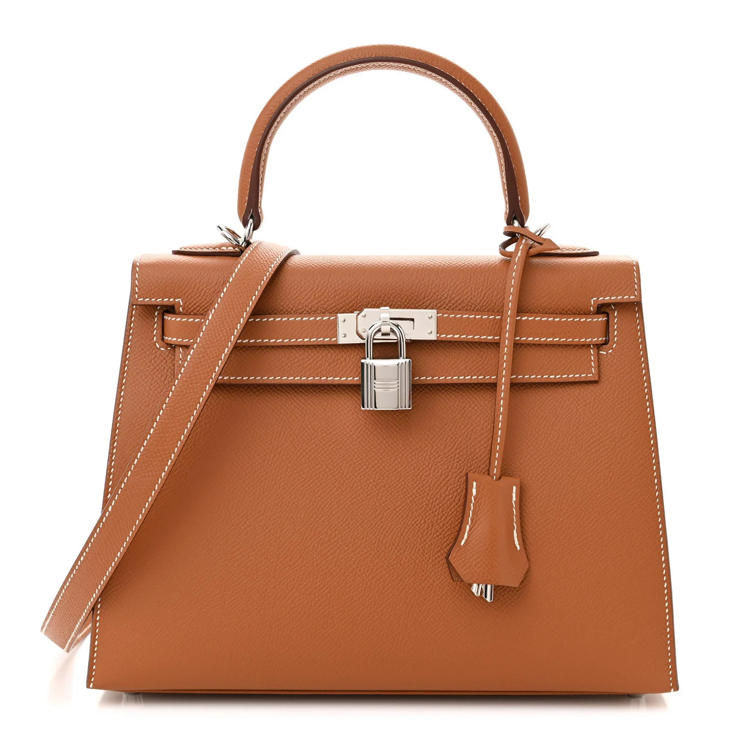 Epsom Kelly Sellier 25 Gold | FASHIONPHILE (US)