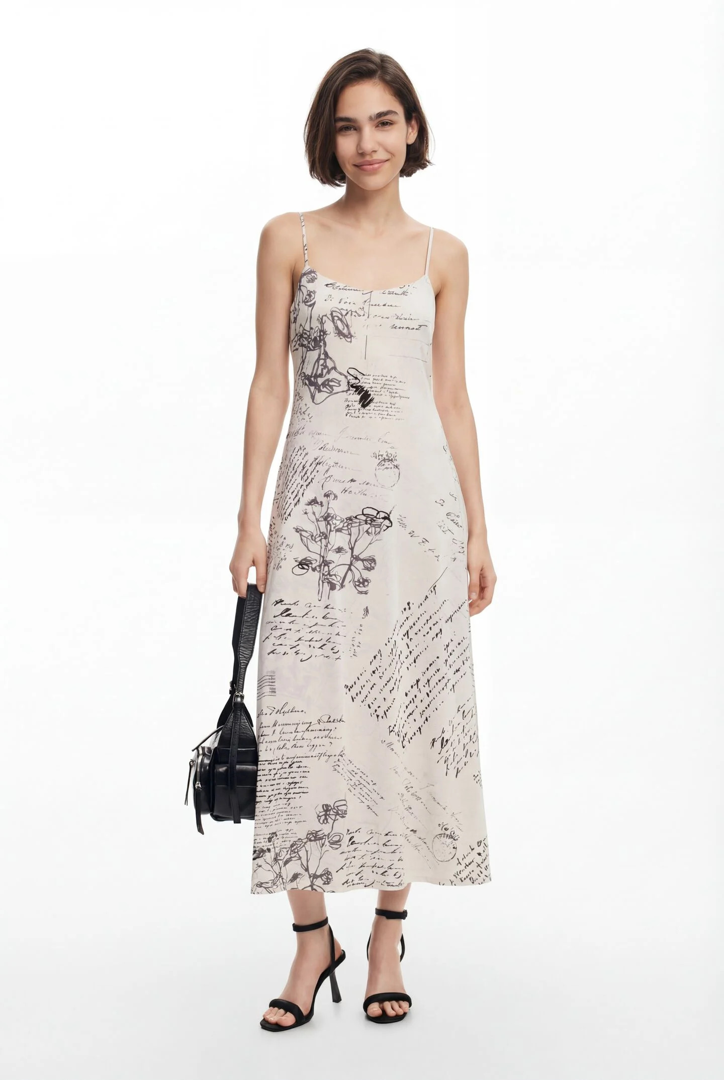 Newspaper print dress women's I Desigual.com | Desigual USA,CA