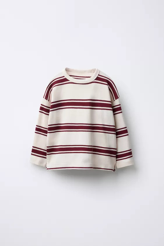 STRIPED EMBROIDERED T-SHIRT | Zara UK