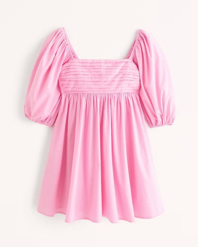 Emerson Ruched Puff Sleeve Mini Dress | Abercrombie & Fitch (US)