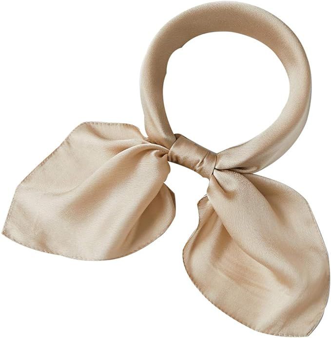 Bellonesc Women's Scarfs 100% Silk Small Square Scarves 21" x 21" Real silk Hair Scarfs Neckscarf... | Amazon (US)
