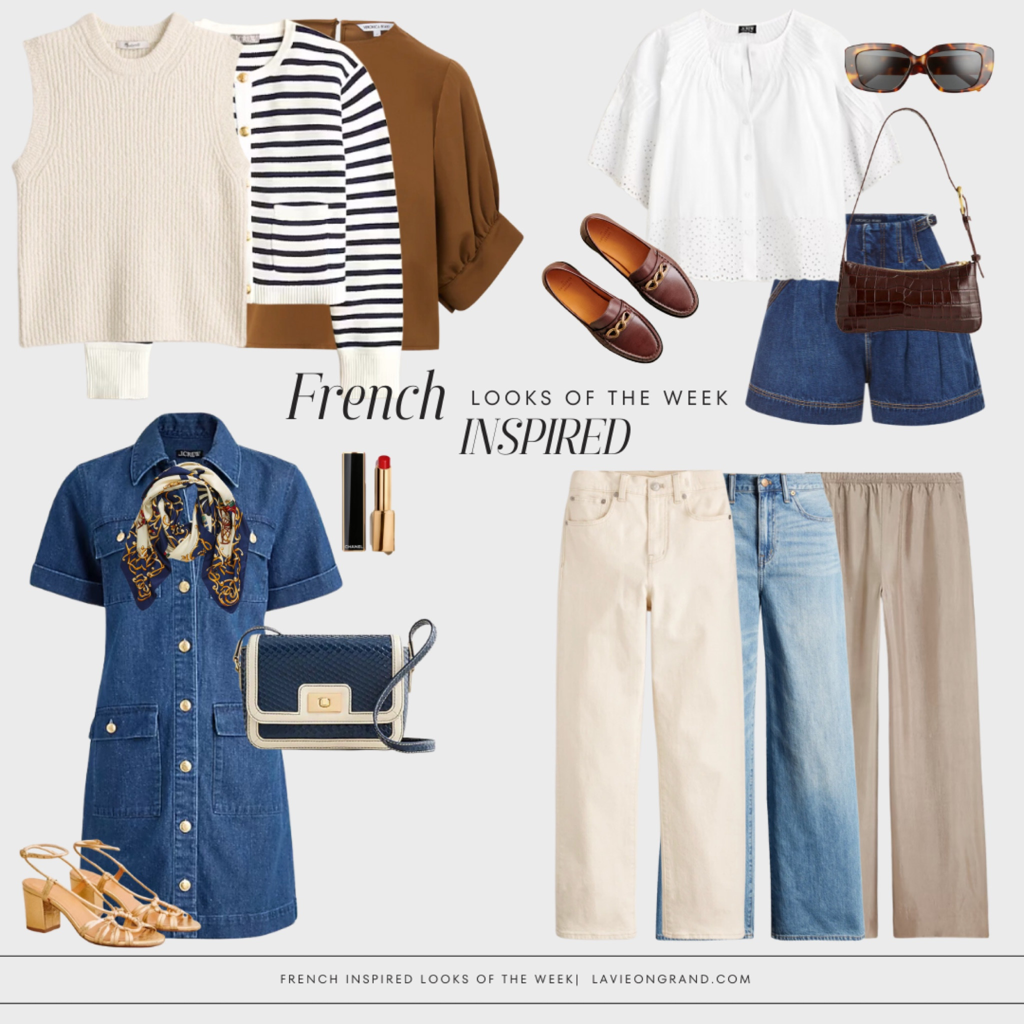 Looks of the week
French Inspired 
Looks to wear now and into fall
Love the color combination of gold with the navy and camel. 

#LTKOver40 #LTKStyleTip #LTKSeasonal