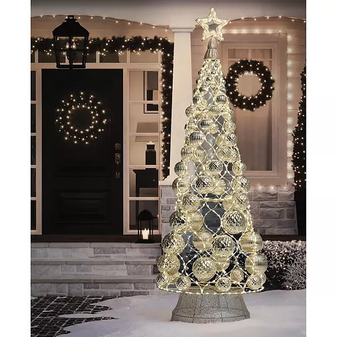 Member's Mark 84" Pre-Lit Tree with Ornaments - Gold | Sam's Club