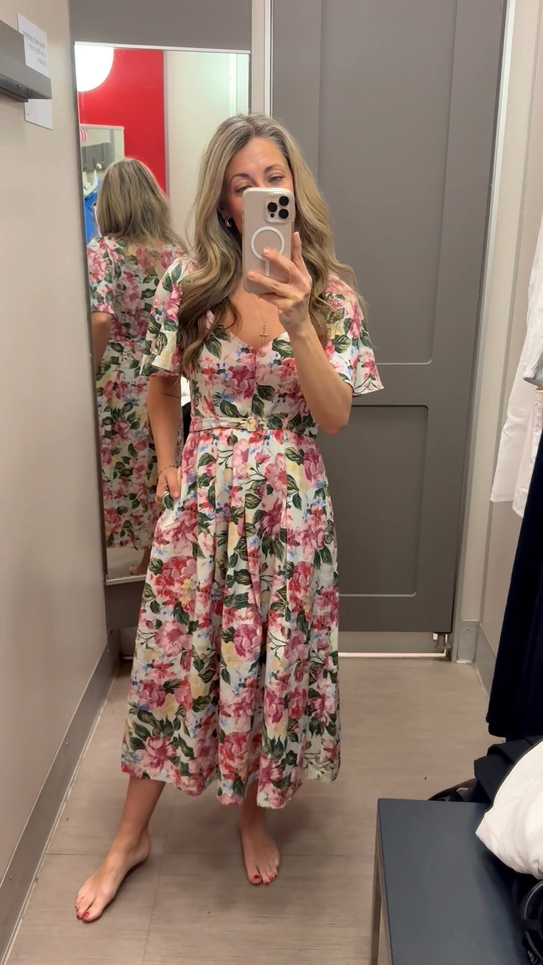 Ok this floral belted flutter sleeve dress from A New Day Target is legit perrrrrrfect for Easter! Oh my gosh it is sooo dang pretty and fits perfectly in all the right places! And it has pockets! Wearing an XS!

#LTKootd #LTKOver40 #LTKPetite
