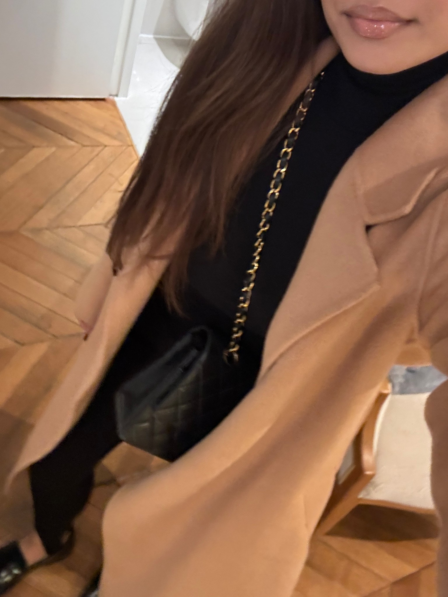 Lip combo of the night and finishing touches 🖤

Liner - Sandy Beige
Lipstick - Breathless
Gloss - (not on LTK) Gemme Beauty Date Night
Outfit sizing:
Turtleneck - tts, xs
Leggings - tts, xs petite 
Coat - linked this years current version of coat, sized up to a 2 for room to wear thin sweaters if you want you can size up more for thicker sweaters, I got mine hemmed for length and sleeve length 
Loafers - run big, sized down to next full size

#LTKFindsUnder100 #LTKPetite