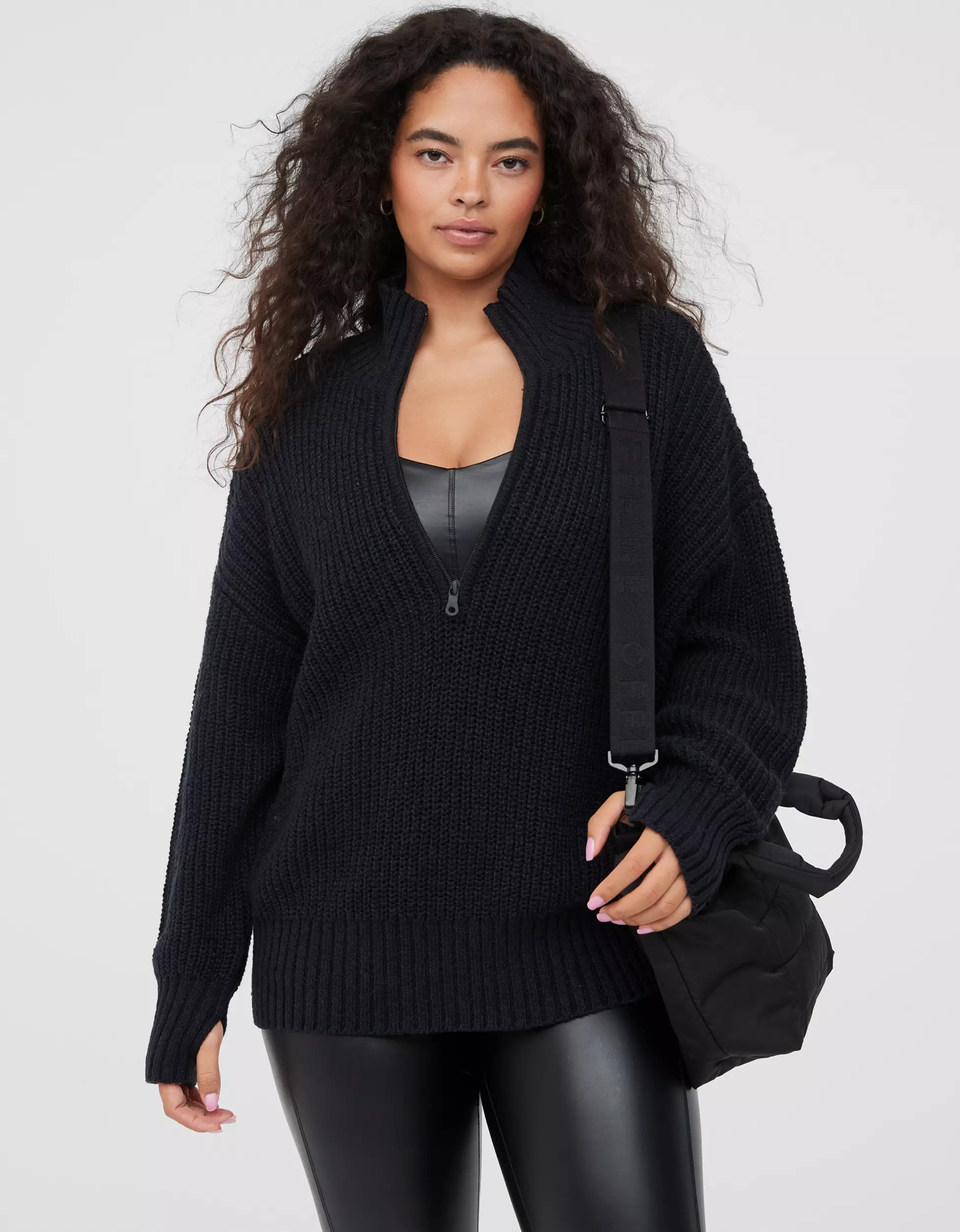 OFFLINE By Aerie Chillside Quarter Zip Sweater | Aerie