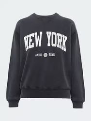 ANINE BING Ramona Sweatshirt University New York - Washed Black | Verishop