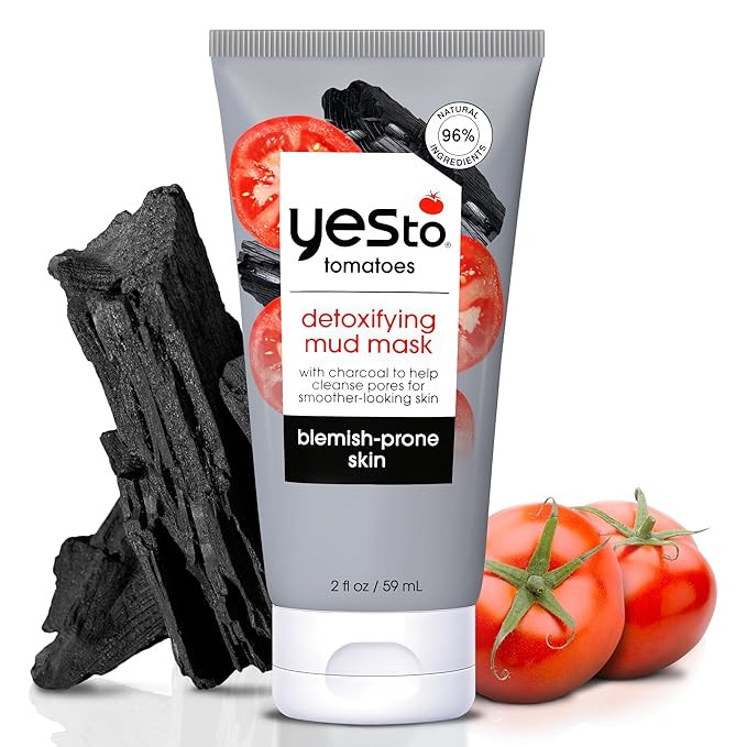 Yes To Tomatoes Clear Skin Detoxifying Charcoal Mud Mask For Acne Prone Skin Draw Out Impurities ... | Amazon (US)
