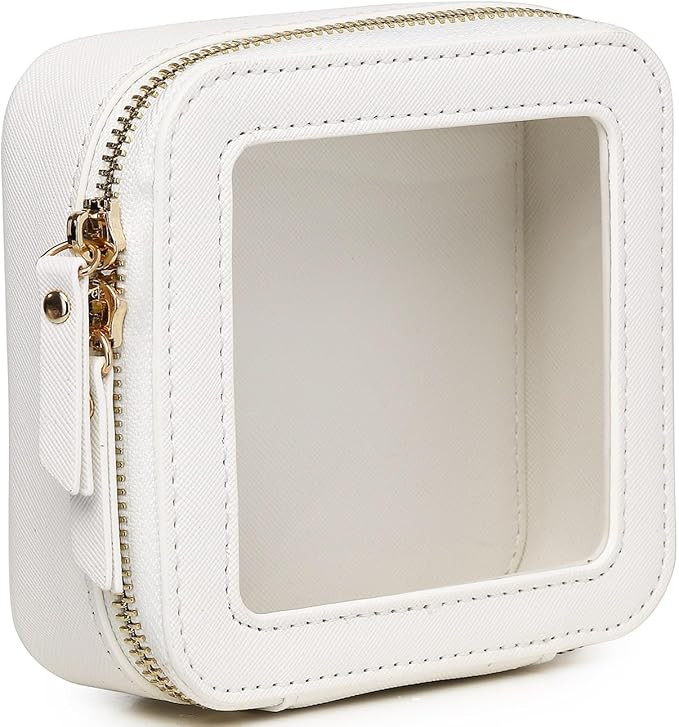 Clear Mini Makeup Bag Transparent Travel Cosmetic Makeup Case & Toiletry Bag for Women Clear Car ... | Amazon (US)