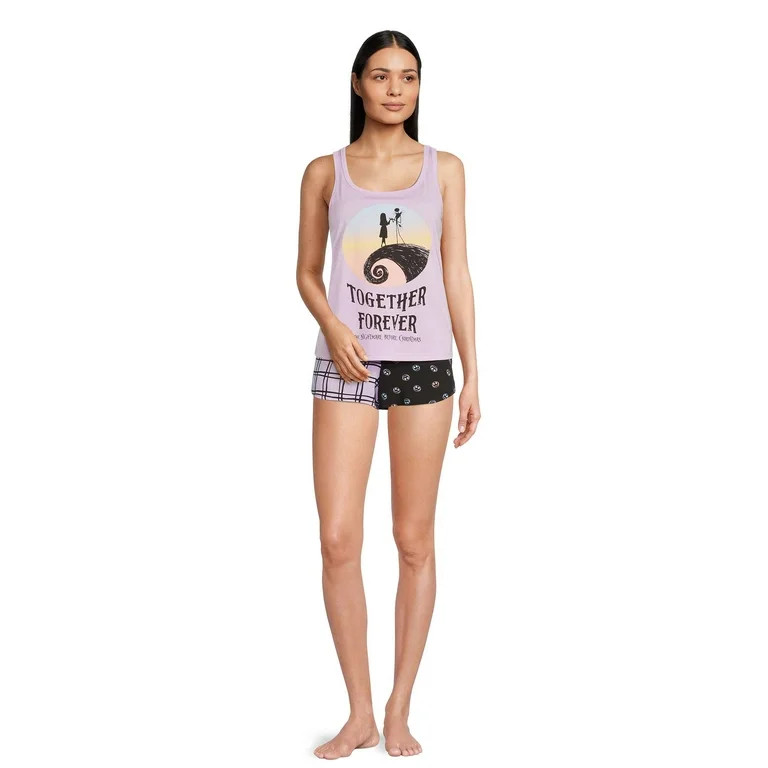 Disney's Nightmare Before Christmas Women's and Women's Plus Shorty Pajama Set, 2-Piece | Walmart (US)