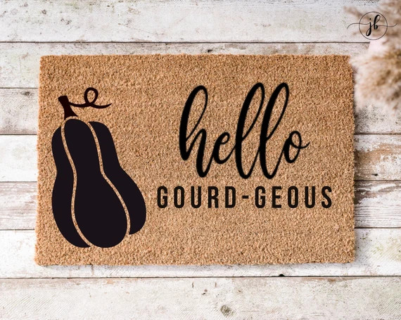 Hello Gourd-geous Doormat Halloween Doormat Funny Doormat - Etsy | Etsy (US)
