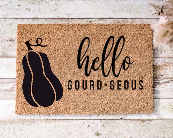Hello Gourd-geous Doormat Halloween Doormat Funny Doormat - Etsy | Etsy (US)