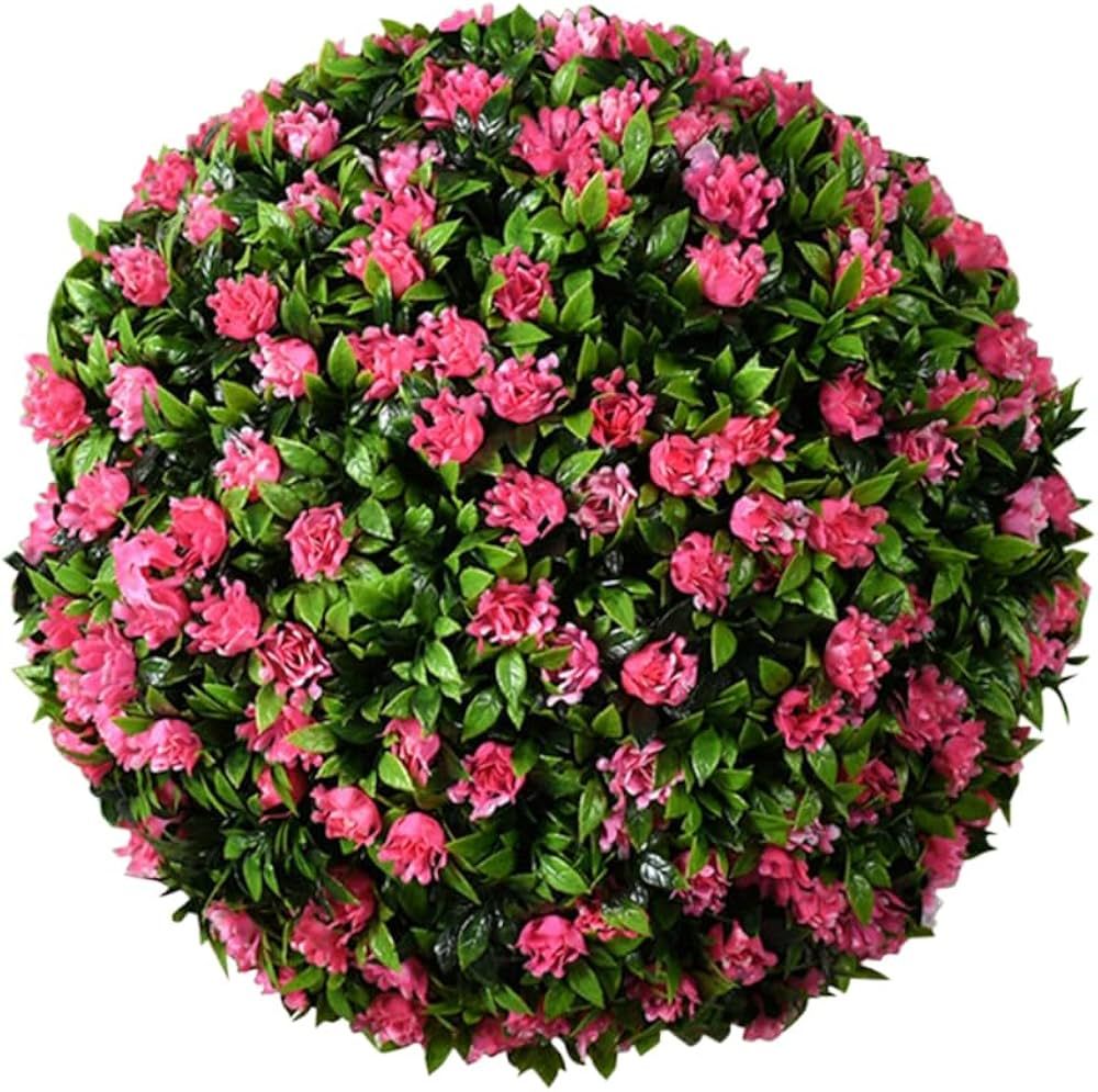 Jlong Artificial Plant Topiary Ball Faux Boxwood Decorative Balls Hanging Faux Plants Balls UV Re... | Amazon (US)