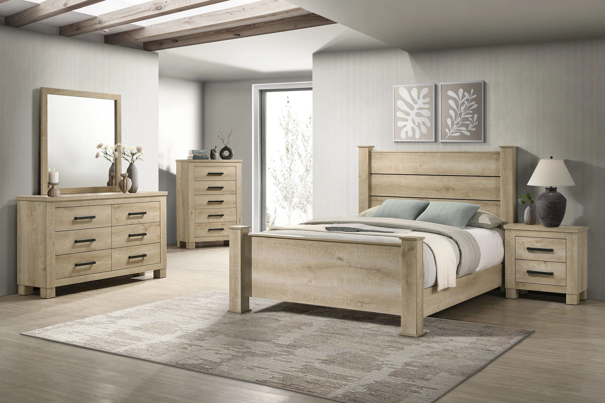Brinkman 5-Piece Bedroom Set Weathered Oak | Wayfair North America