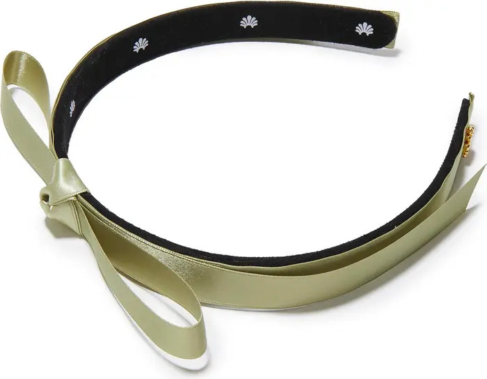 Bardot Silk Blend Satin Ribbon Headband | Nordstrom
