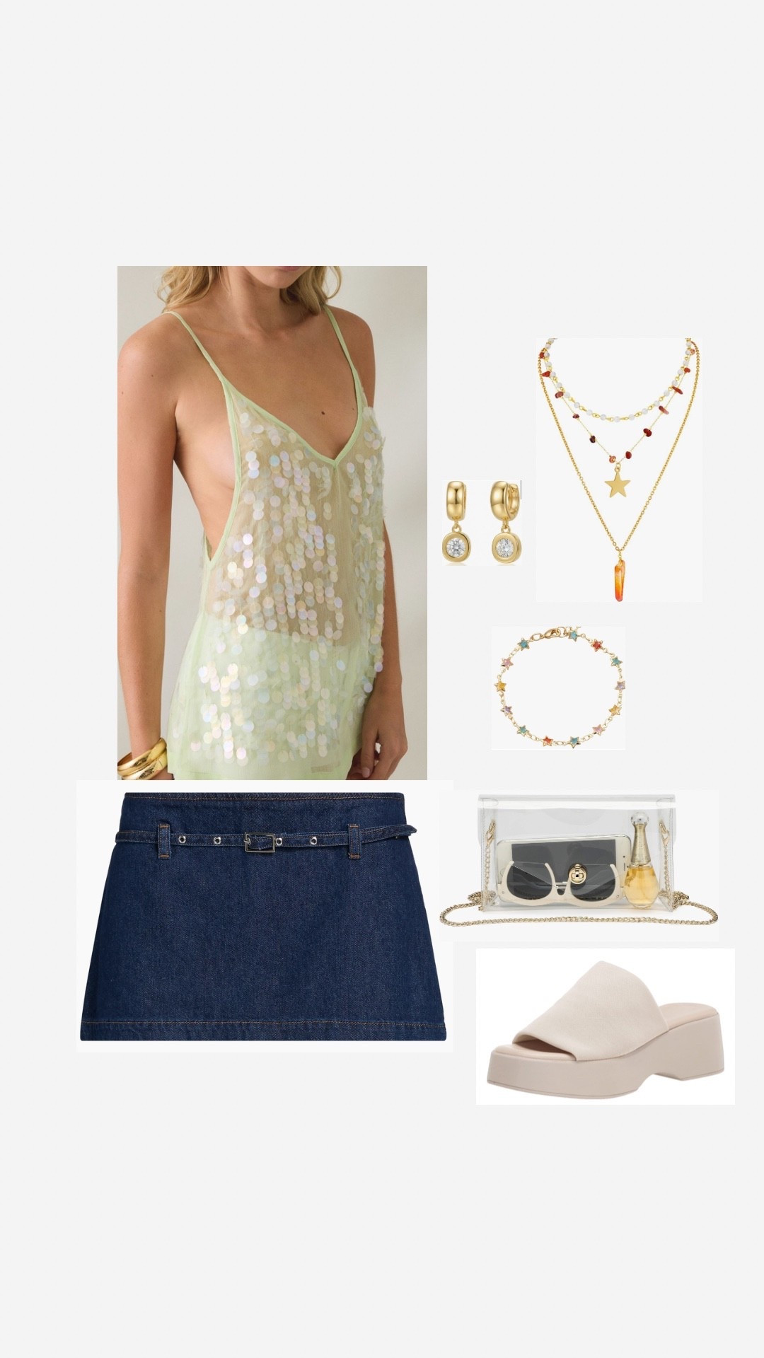 Hilary Duff concert the lucky me tour Lizzie McGuire and Isabella outfit inspo! Pop concert summer concert outfit inspo denim skirt disco pop sequin shiny tank top look y2k outfit for concert

#LTKSeasonal #LTKU #LTKgrwm